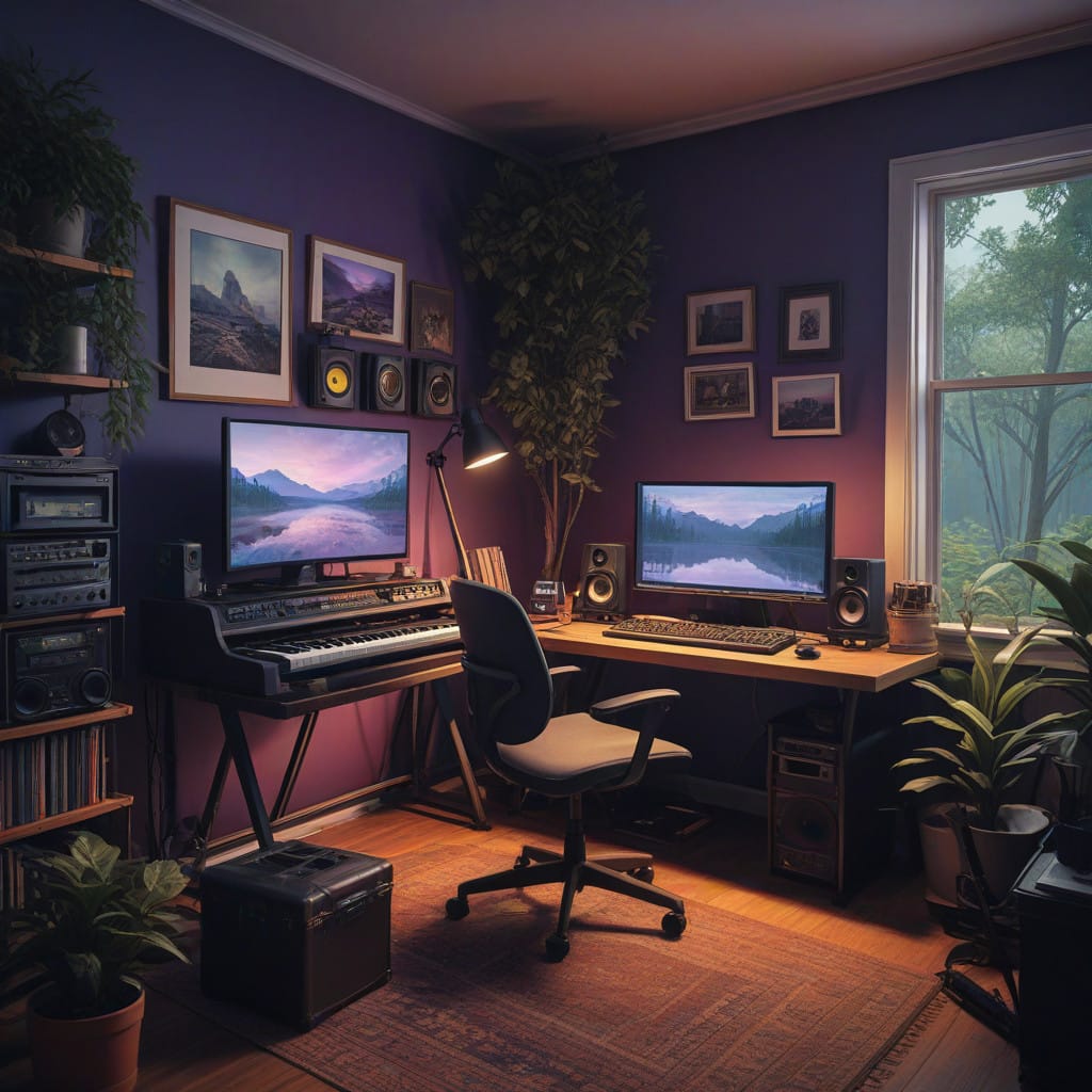 home studio organizado